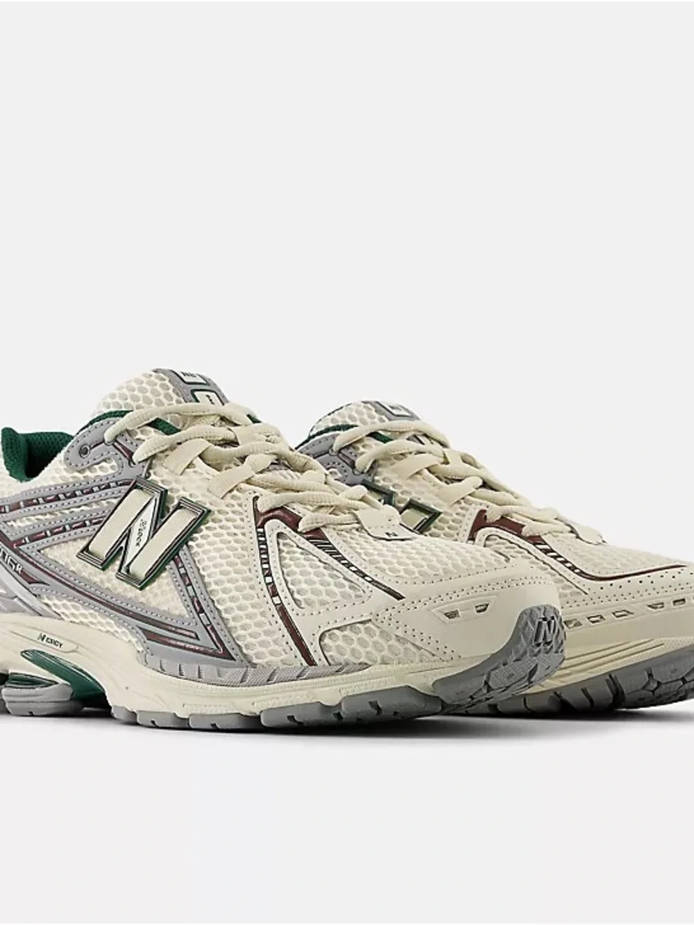 New Balance Men’s 1906R Sneakers in Cream with Green and Gray Accents